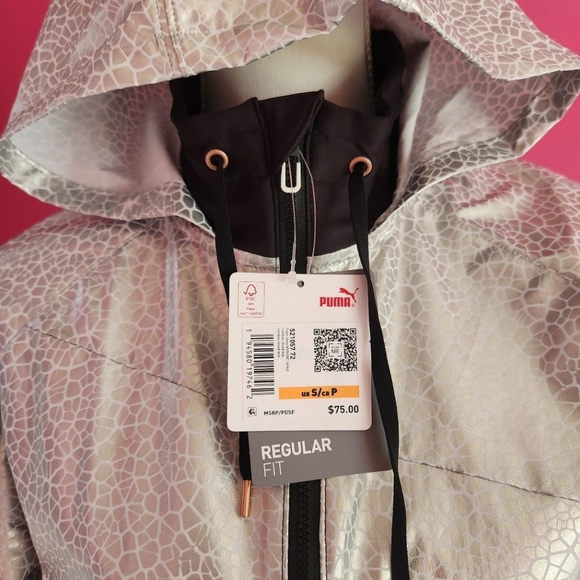 NWT❗️women's silver training jacket, ultra Woven knit,size S, sexy running coat - Picture 2 of 9